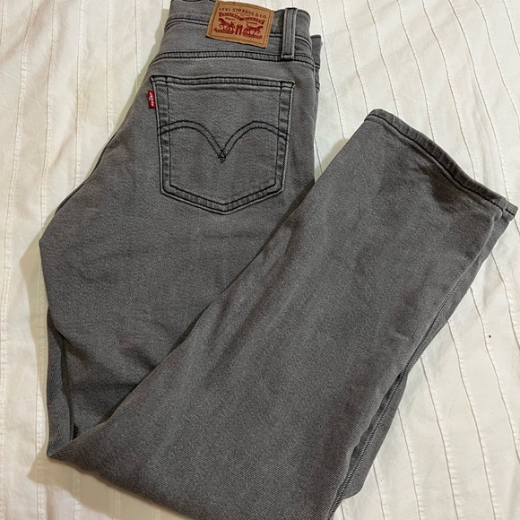Levi's Denim - Grey Levi’s High-Rise Straight Jeans